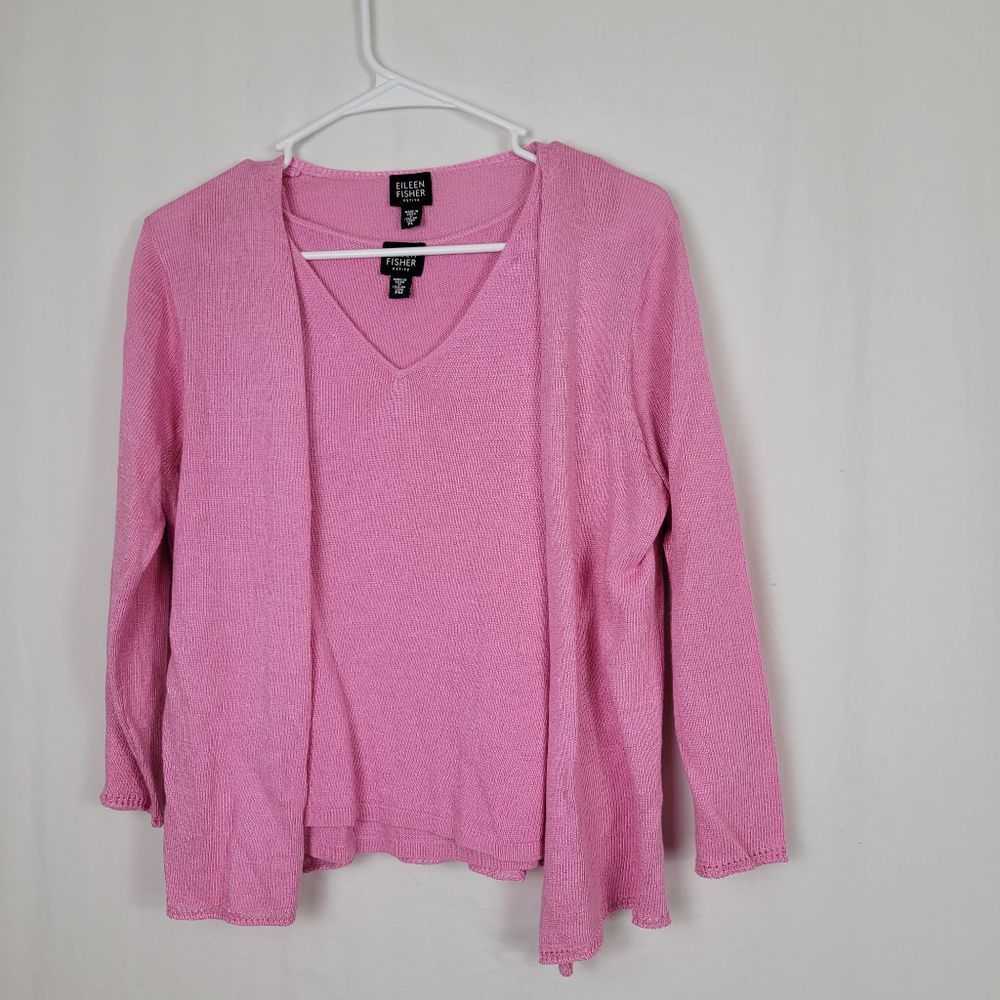 Elieen Fisher Tank With Cardigan.